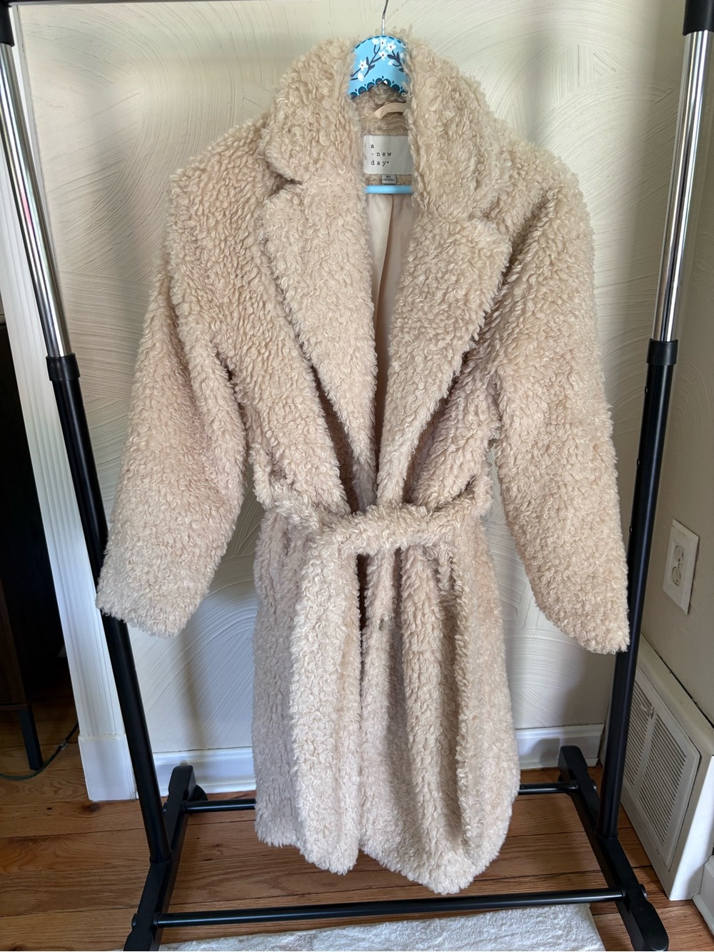A New Day Long Cream Teddy Coat